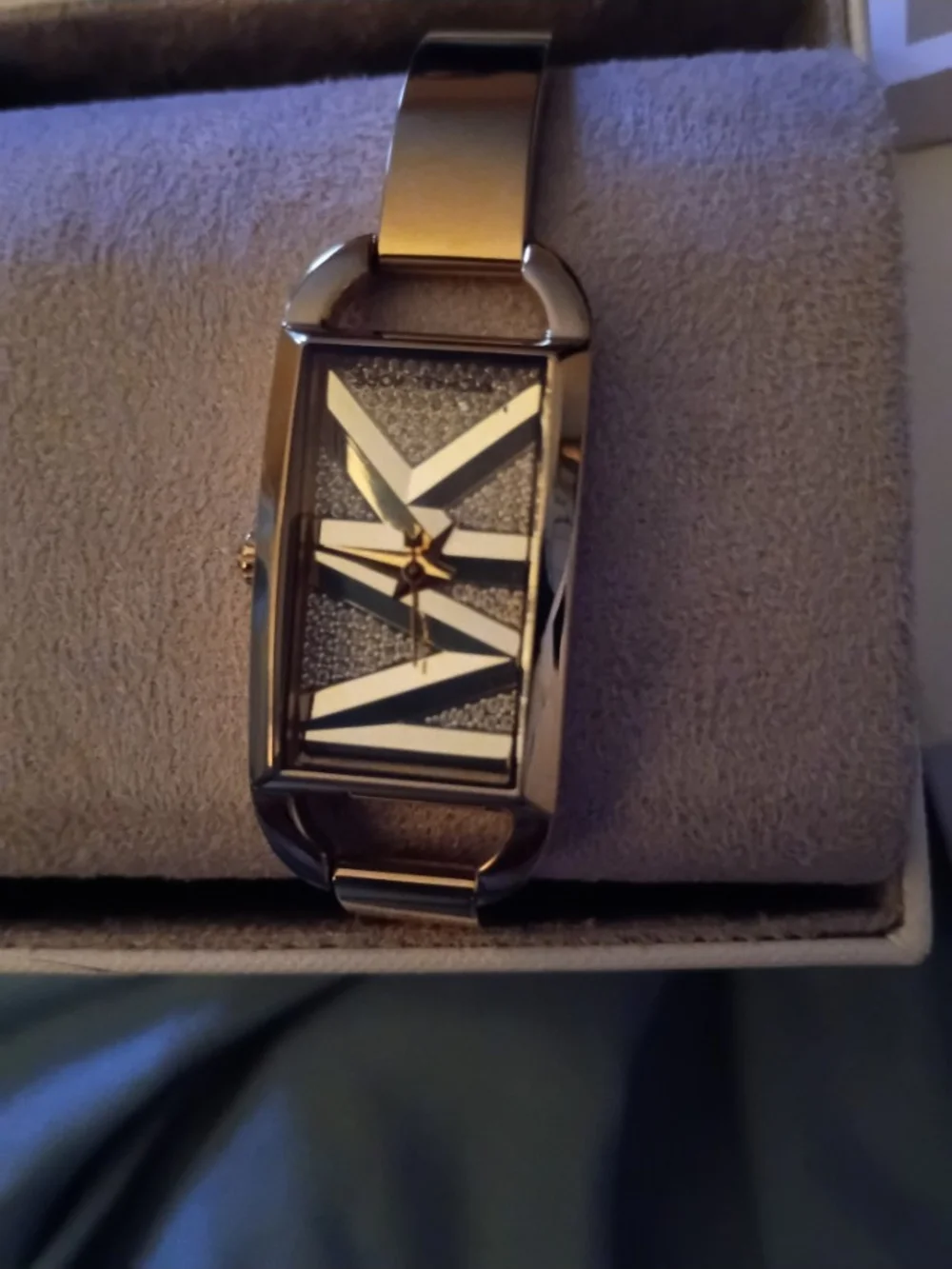 Michael Kors Gold Bracelet-Style Rectangular Smartwatch